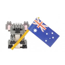 Koala with Flag NBC-296 NANOBLOCK | Miniature series