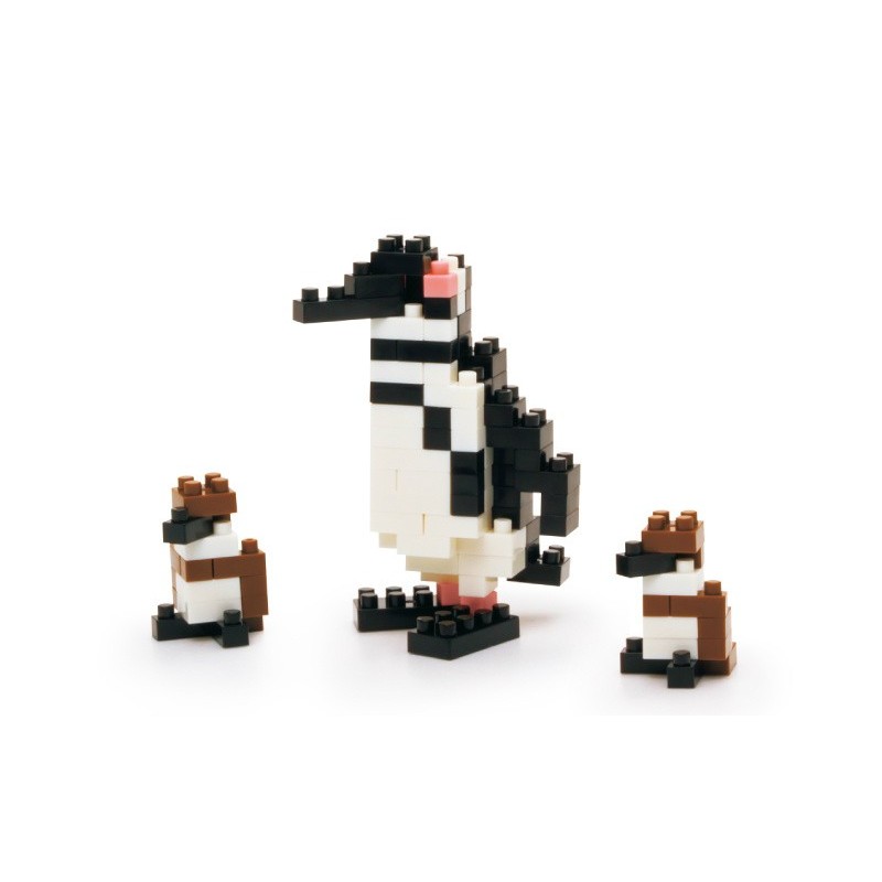 Magellanic Penguin with chicks NBC-068 NANOBLOCK | Miniature series [rare item]