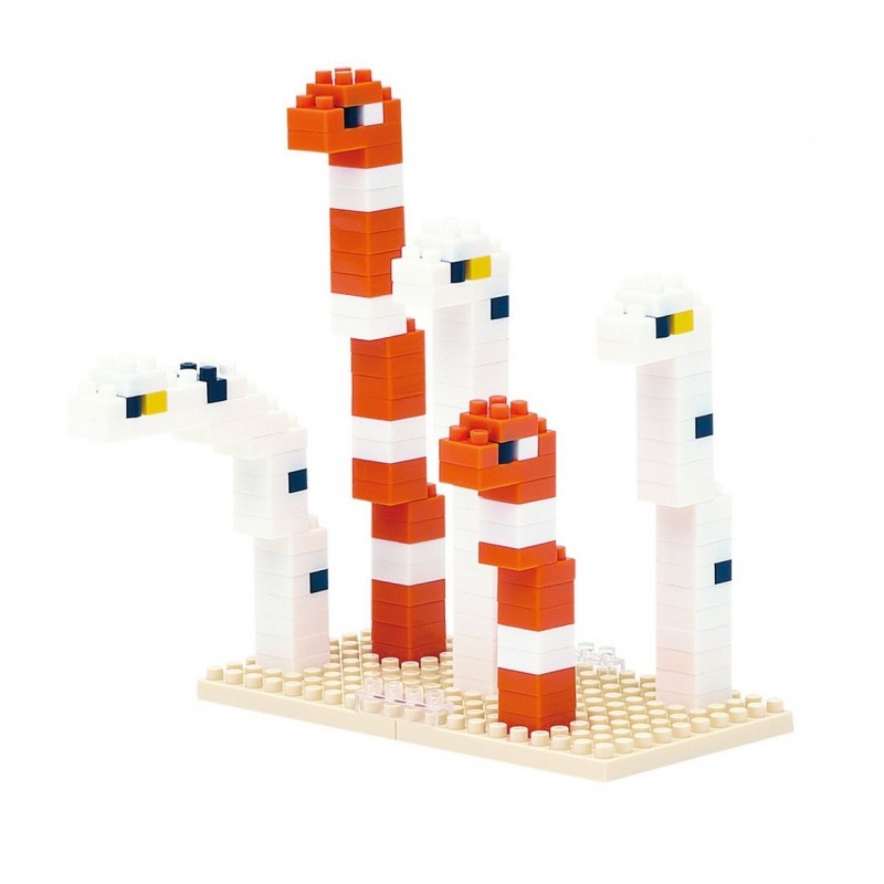 Spotted Garden & Splendid Garden eels NBC-088 NANOBLOCK | Miniature series