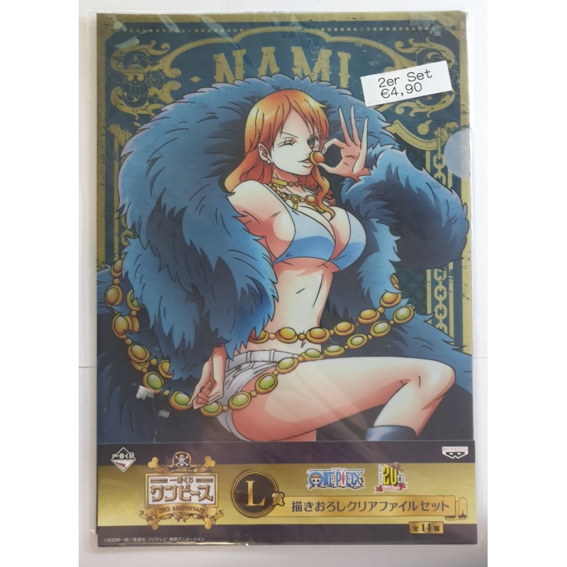 Onepiece Folder Clear File Set Of 2 With Nami Mini Japan Shop Eu