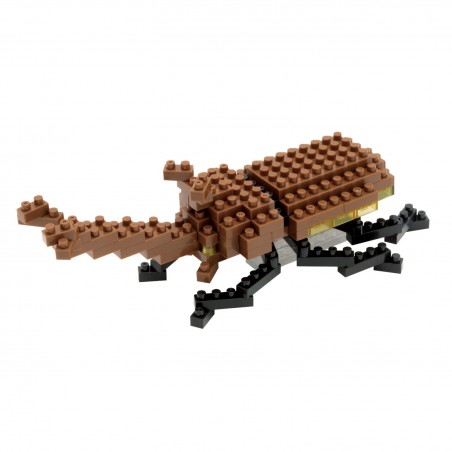 Scarabée-rhinocéros japonais IST-003 NANOBLOCK, mini bloques de construction japonaise | Insect series