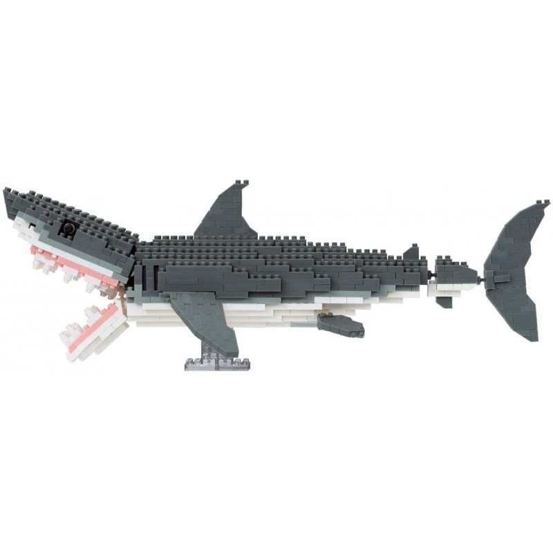nanoblock NBM-027 Weißer Hai Klemmbausteine Diamond Fisch Tiere Modell NEU 