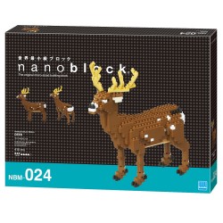 Cerf (Deluxe) NBM-024 NANOBLOCK, mini bloques de construction japonaise