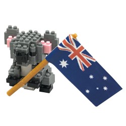 Koala with Flag NBC-296 NANOBLOCK | Miniature series