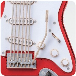 PAPERNANO Guitare Electrique Rouge - Jeu de construction pour enfant