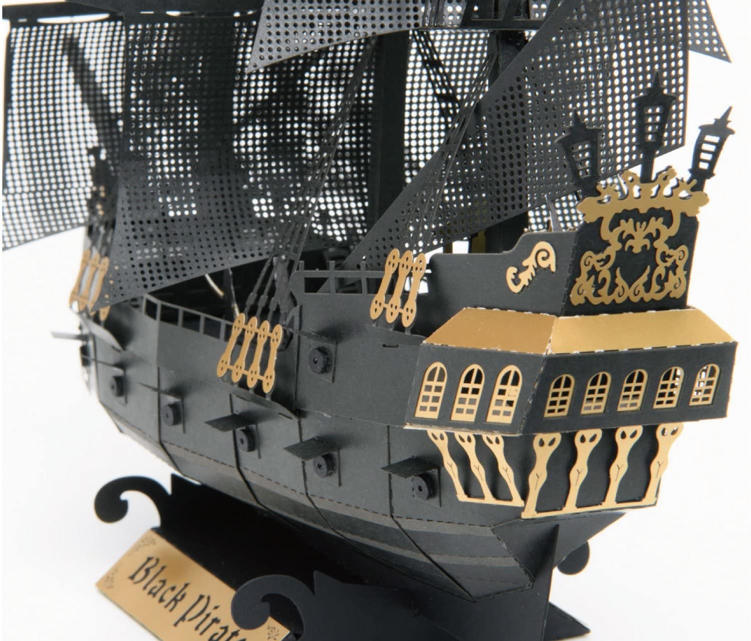 Paper Nano Black Pirate Ship Building Kit 