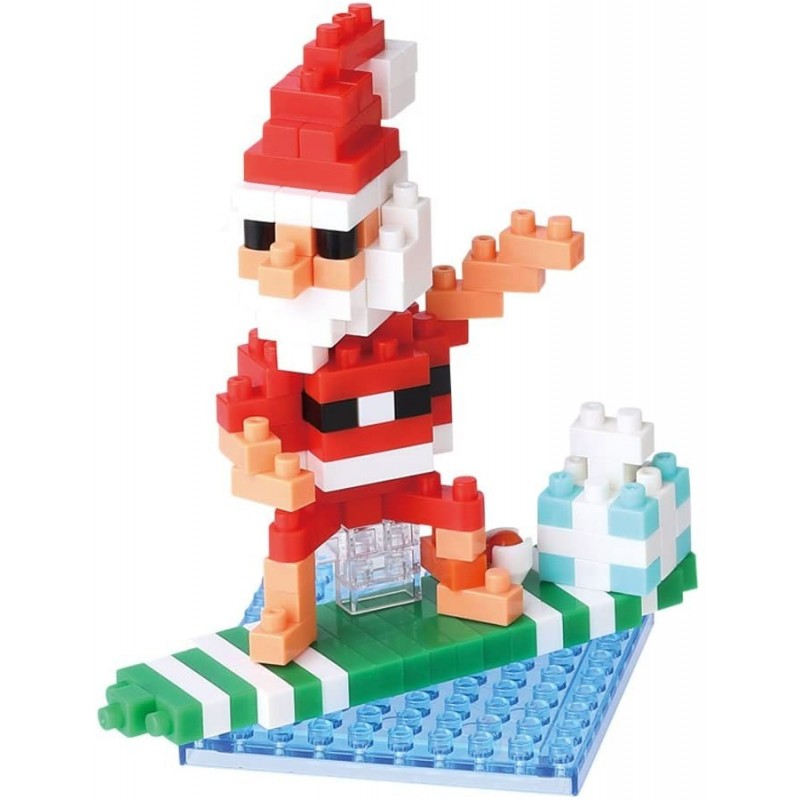 Le Père Noël surfe NBC-153 NANOBLOCK mini bloques de construction japonaise | Holiday series