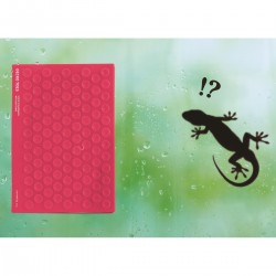 reddish pink Silicon notebook GECKO TOES with suction knobs size A6