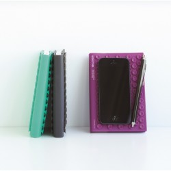 dark gray Silicon notebook GECKO TOES with suction knobs size A6