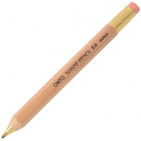 Natural, 2mm refillable mechanical Pencil 2.0 APS-680E-NT by Ohto