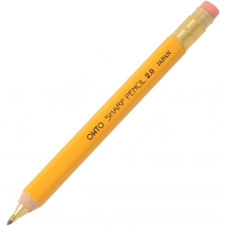 Yellow, 2mm refillable mechanical Pencil 2.0 APS-680E-YL by Ohto