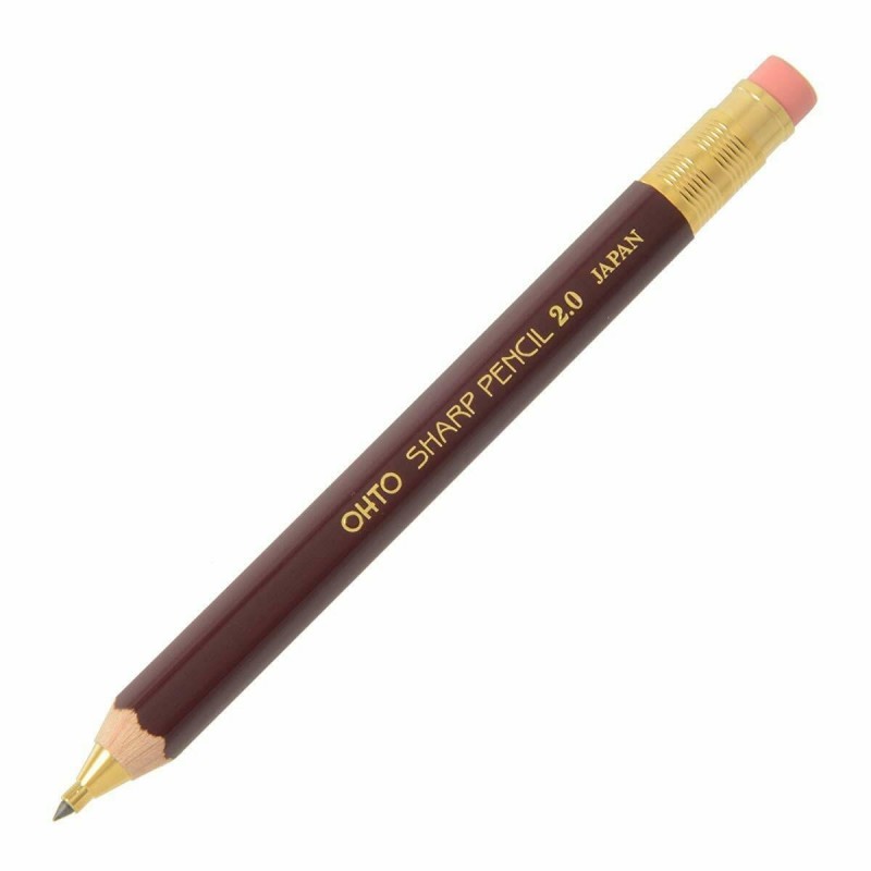 brown, 2mm refillable, Mechanical Pencil MARUTA APS-680M-BN by Ohto