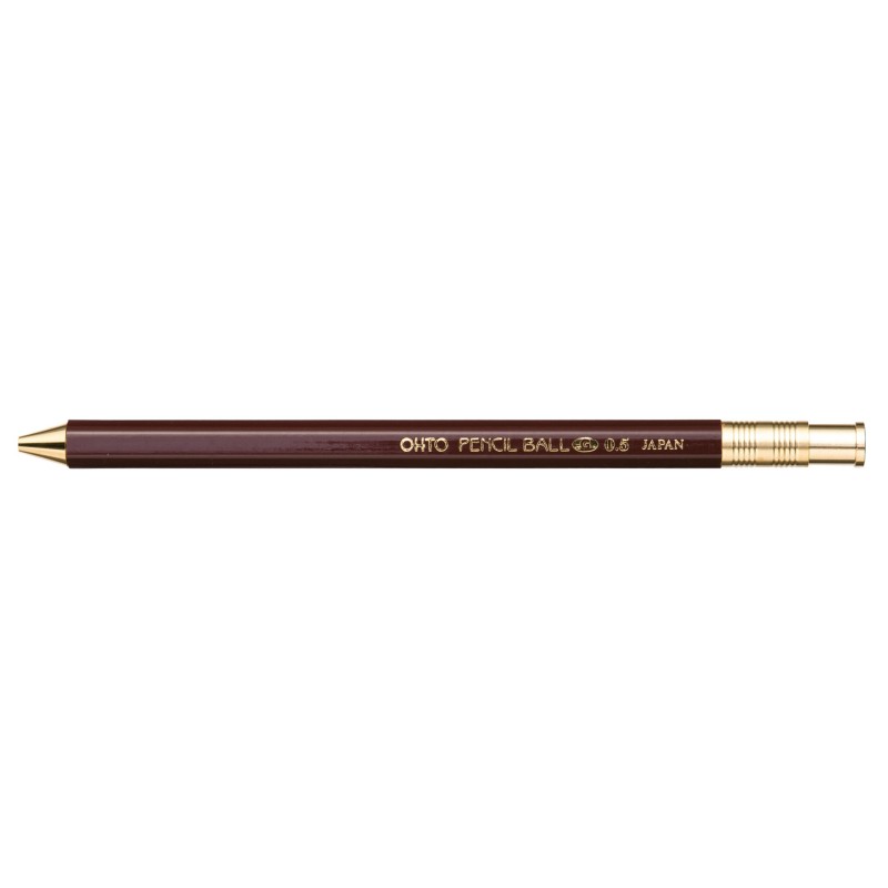 Pencil stylo à bille 0.5 Rouge Foncé NKG-450E-EN OHTO (rechargeable)