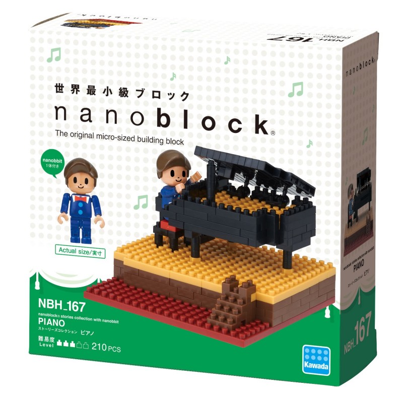 japan building toy  block NBC＿146 Worldwide Kawada Nanoblock Mini GRAND PIANO