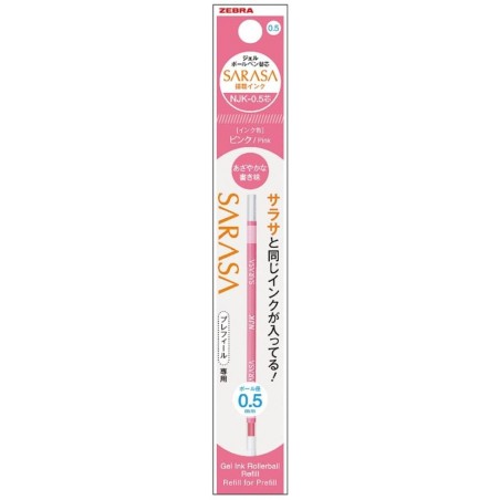 rose 0,5mm Sarasa NJK-0.5 Recharge RNJK5-P par Zebra