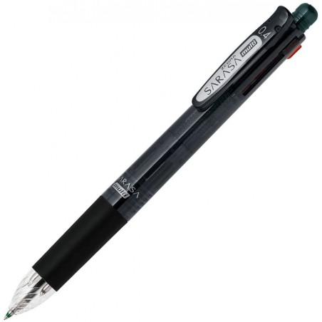 Sarasa Multi starter pack P-J4SAS11-BK (4 colour leads + mechanical pencil, rechargeable) in black by Zebra