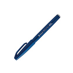 BLUE-BLACK pentel FUDE TOUCH pen SES15C-CA
