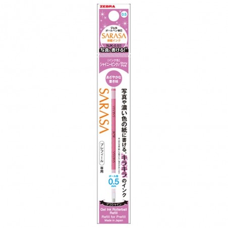 rose brillant 0,5mm Sarasa NJK-0.5 Recharge RNJK5-SP par Zebra