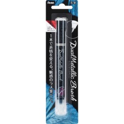 schwarz+metallisches rot pentel DUAL METALLIC BRUSH Stift XGFH-DA