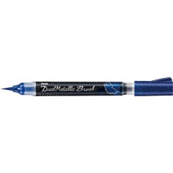 blau+metallisches grün pentel DUAL METALLIC BRUSH Stift...