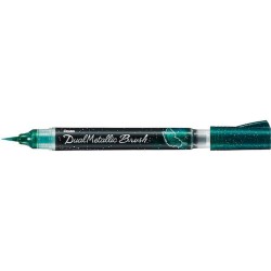 vert+bleu métallique stylo Pentel DUAL METALLIC BRUSH XGFH-DD