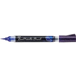 purple+metallic blue pentel DUAL METALLIC BRUSH pen XGFH-DV