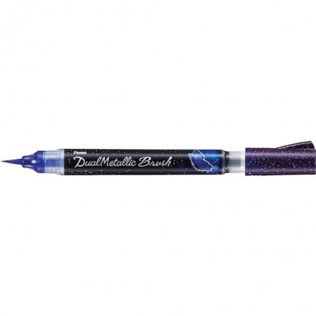 violett+metallisches blau pentel DUAL METALLIC BRUSH Stift XGFH-DV