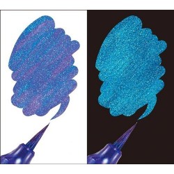 violett+metallisches blau pentel DUAL METALLIC BRUSH Stift XGFH-DV