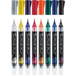 or métallique stylo Pentel DUAL METALLIC BRUSH XGFH-DX