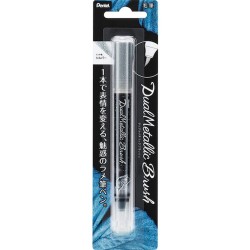 metallisches silber pentel DUAL METALLIC BRUSH Stift XGFH-DZ