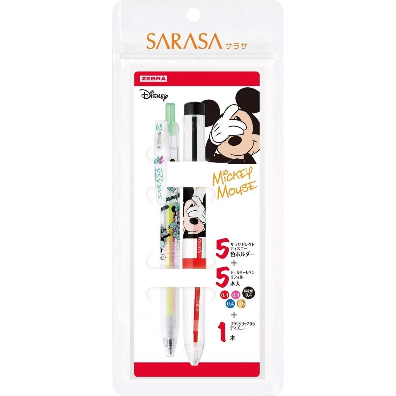 Sarasa Select Disney "Mickey Mouse" Set (nachfüllbar) SE-S5A20-MC von Zebra