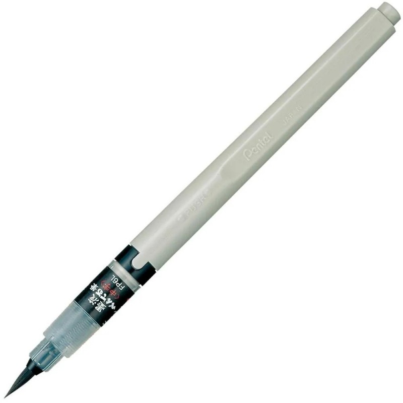 Brush Pen: Medium Tip, Pigment Ink (low viscosity), refillable | XFP6L by Pentel