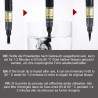 Brush Pen: Rounded Tip, Dye Ink, refillable | XFL2V by Pentel