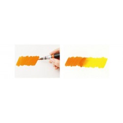 Orange jaune Art Brush stylo pinceau, encre à colorant, rechargeable | XGFL-140 par Pentel