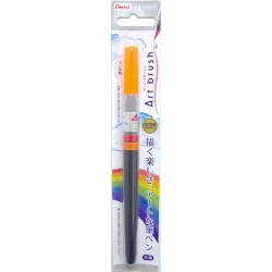 Orange Art Brush Pen, Dye Ink, refillable | XGFL-107 by Pentel