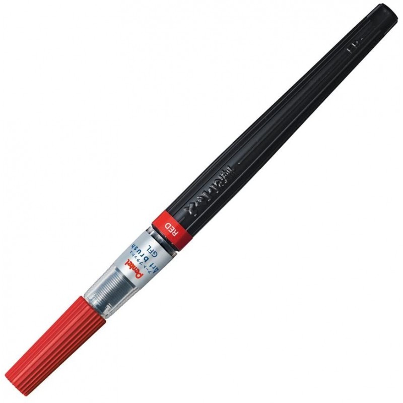 Rouge Art Brush stylo pinceau, encre à colorant, rechargeable | XGFL-102 par Pentel