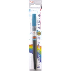 Turquoise Art Brush Pen, Dye Ink, refillable | XGFL-114 by Pentel