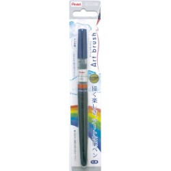 Bleu acier Brush stylo pinceau, encre à colorant, rechargeable | XGFL-117 par Pentel