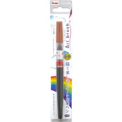 Marron Brush stylo pinceau, encre à colorant, rechargeable | XGFL-106 par Pentel