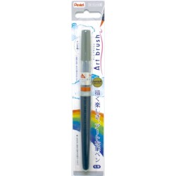 Gray Art Brush Pen, Dye Ink, refillable | XGFL-137 by Pentel