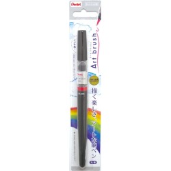 Noir Brush stylo pinceau, encre à colorant, rechargeable | XGFL-101 par Pentel