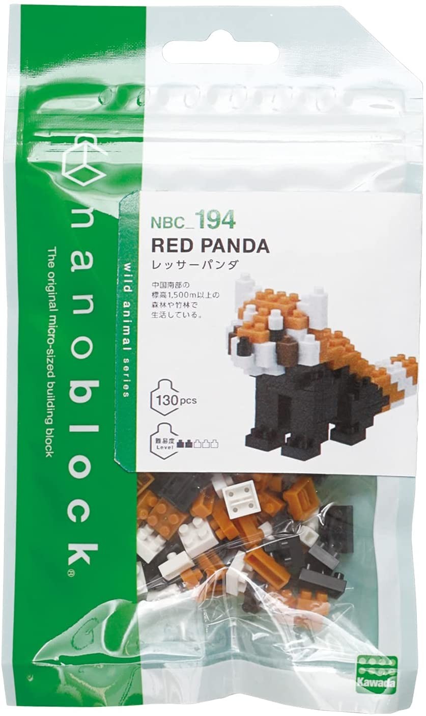 Red Panda Nanoblock Miniature Building Blocks New Sealed Pk NBC 194 