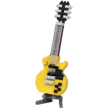 Guitare électrique Jaune NBC-347 NANOBLOCK mini bloques de construction japonaise | Miniature series