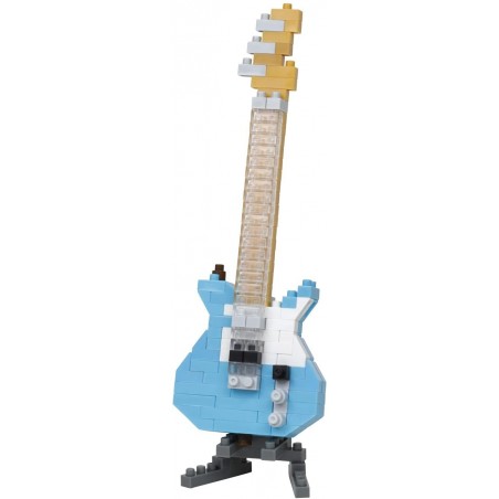 Electric Guitar Pastel Blue NBC-346 NANOBLOCK the Japanese mini construction block | Miniature series