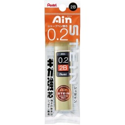 2B ø 0,2 mm - lot de 20 mines de recharge au porte-mines AIN STEIN XC272W-2B par Pentel