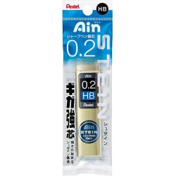 HB ø 0,2 mm - lot de 20 mines de recharge au porte-mines AIN STEIN XC272W-HB par Pentel