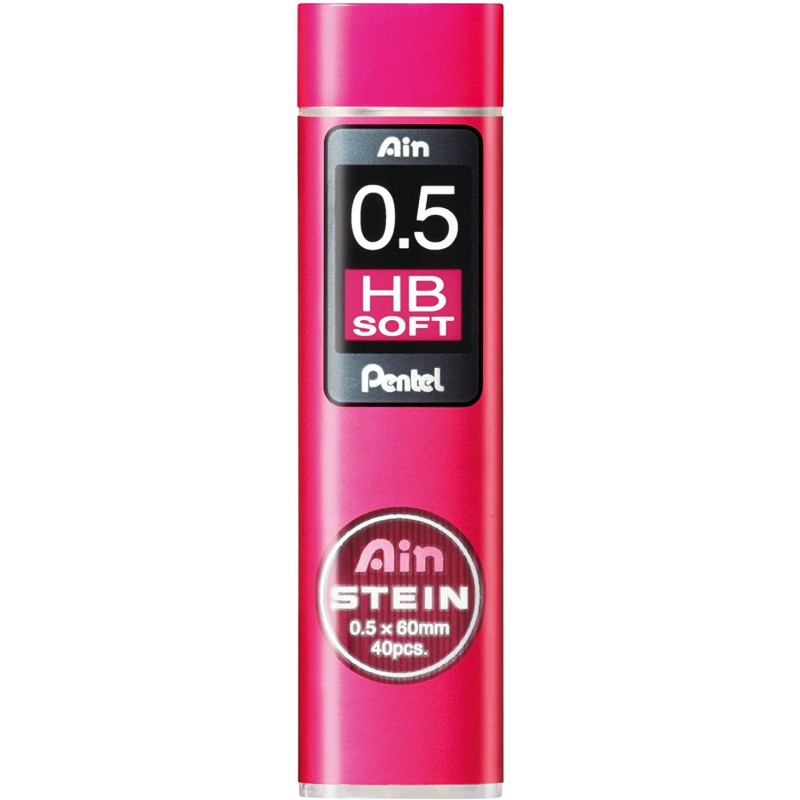 HB soft ø0.5mm - Set of 40 Leads for Mechanical Pencils - AIN STEIN XC275-HB1 by Pentel