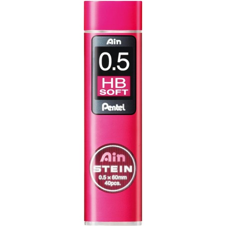 HB soft ø0.5mm - Set of 40 Leads for Mechanical Pencils - AIN STEIN XC275-HB1 by Pentel