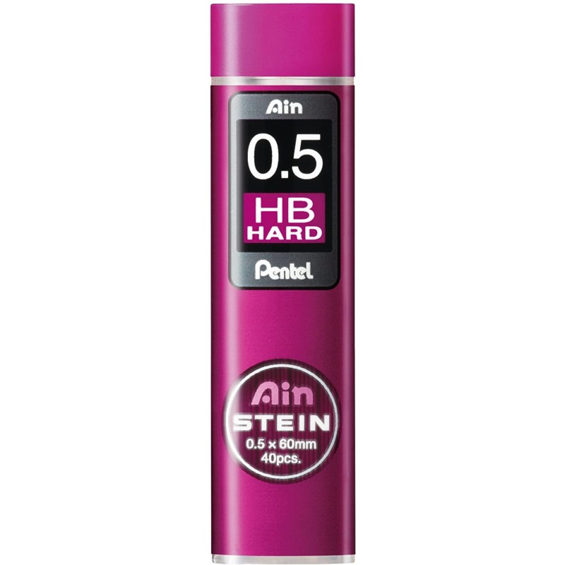 HB hard ø0.5mm - Set of 40 Leads for Mechanical Pencils - AIN STEIN XC275-HB3 by Pentel