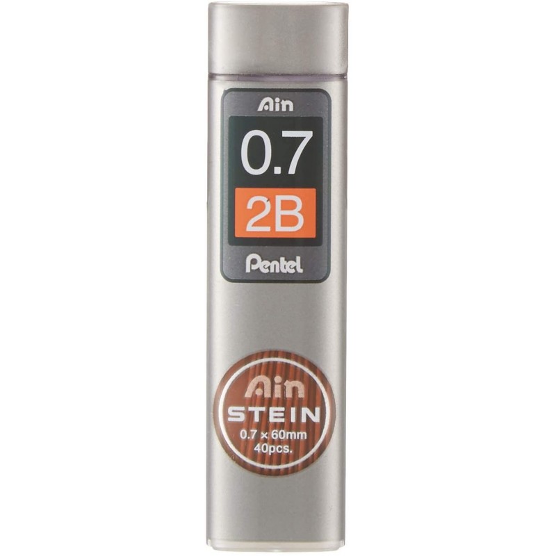 2B ø 0.7mm - lot de 20 mines de rechange porte-mines 0,7 mm AIN STEIN XC277-2B de Pentel